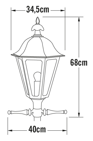 konstsmide Courtyard luminaire pallas 567-750 ip23 bl