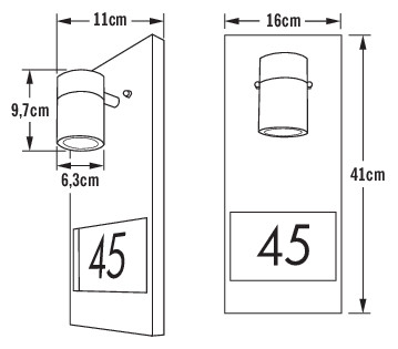 konstsmide Väggarmatur modena 7655-320 ip44 gu10 ga