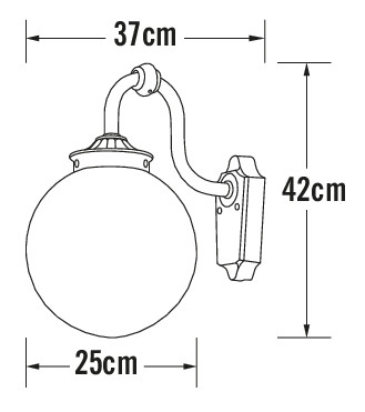 konstsmide Wall luminaire arcturus 554-252 ip23 e27 wh