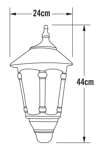 konstsmide Väggarmatur virgo 569-750 ip23 e27 sv