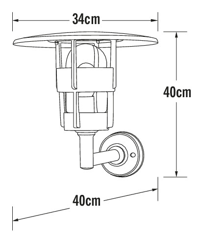 konstsmide Väggarmatur freja 522-750 ip23 e27 sv