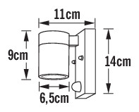 konstsmide Seinävalaisin ulko modena 7541-000 ip44 gu10 rst