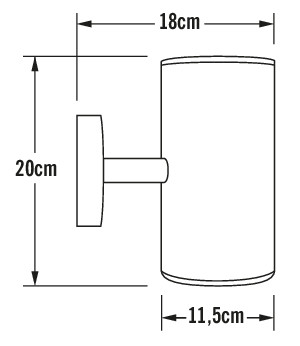konstsmide Seinävalaisin ulko ull 590-320 ip54 2x8w gal
