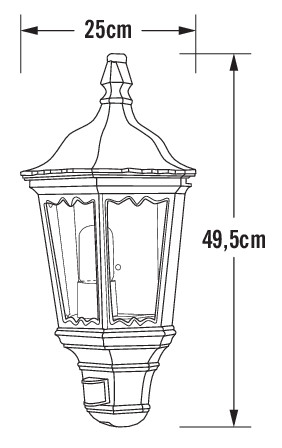 konstsmide Väggarmatur firenze 7230-750 ip43 e27 sv