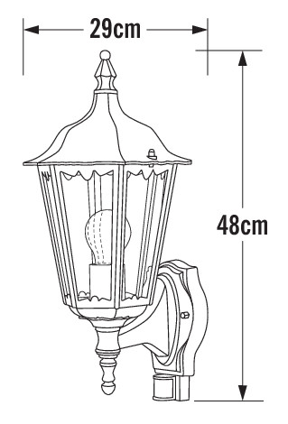 konstsmide Wall luminaire firenze 7236-750 ip44 e27 bl