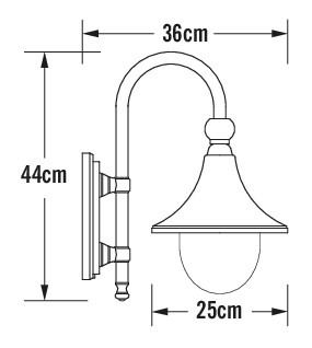 konstsmide Wall luminaire bari 7237-250 ip44 e27 wh