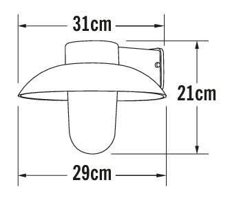 konstsmide Väggarmatur mani 415-750 ip44 e27 sv