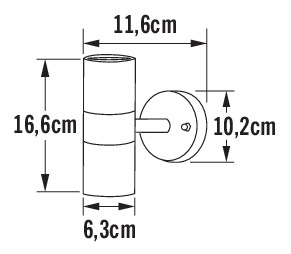 konstsmide Väggarmatur modena 7571-320 ip44 2xgu10 st