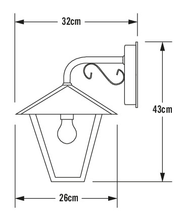 konstsmide Wall luminaire benu 435-750 ip23 e27 bl