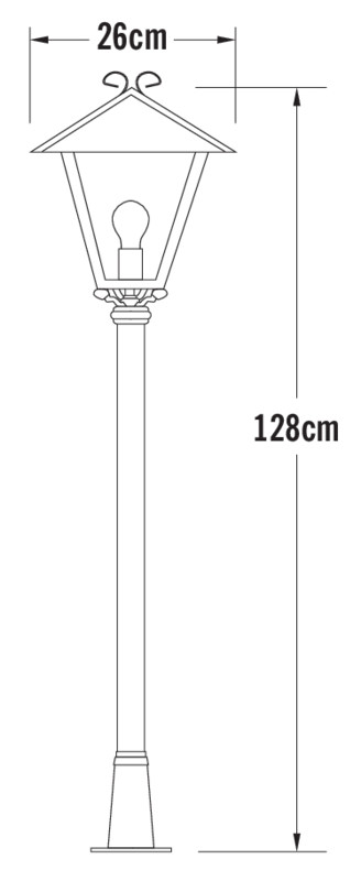 konstsmide Courtyard luminaire benu 436-750 ip23 e27 bl
