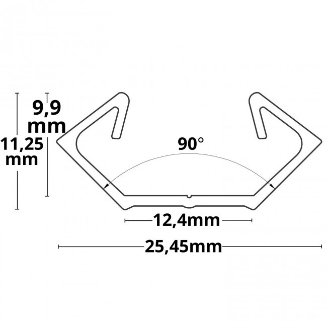 galaxy profiles Light ribbon-/hose/-strip po23n led corn.prof. 200cm
