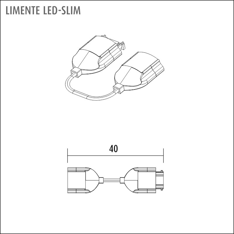 limente Sähköinen lisätarvike led-slim p3 välijohto 4 cm