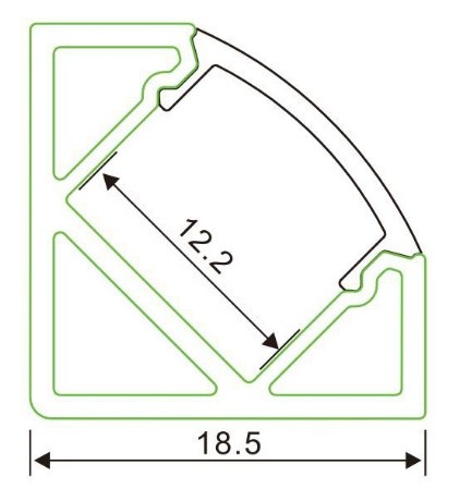 arten Led strip 2m corner profile