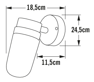 konstsmide Seinävalaisin ulko vega 413-320 ip54 8w gal