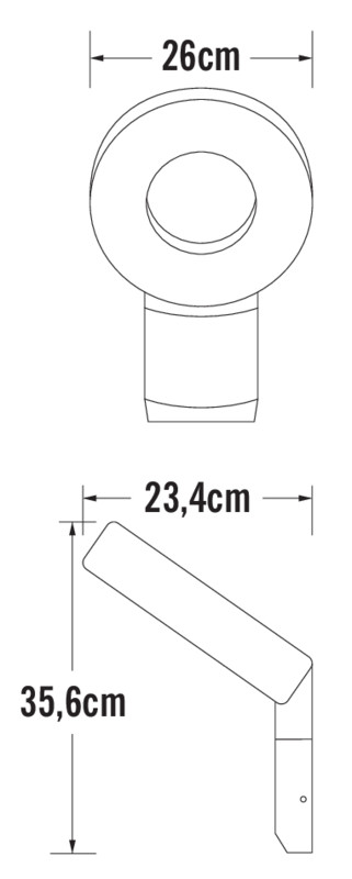 konstsmide Väggarmatur asti 7273-370 ip44 30x0,6w ant