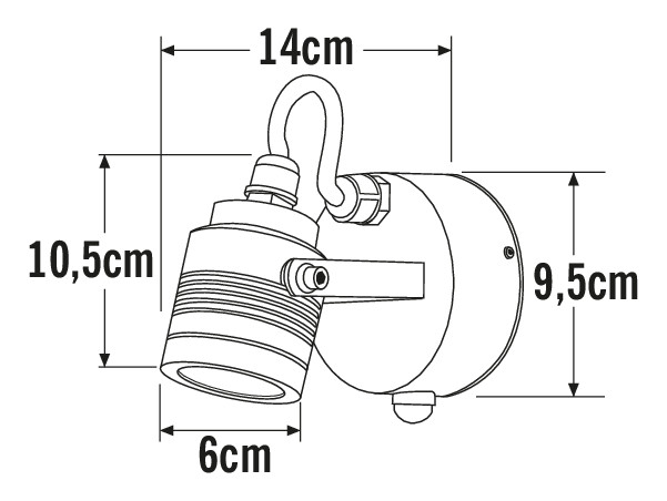 konstsmide Seinävalaisin ulko monza 7941-310 ip54 3x1w alu