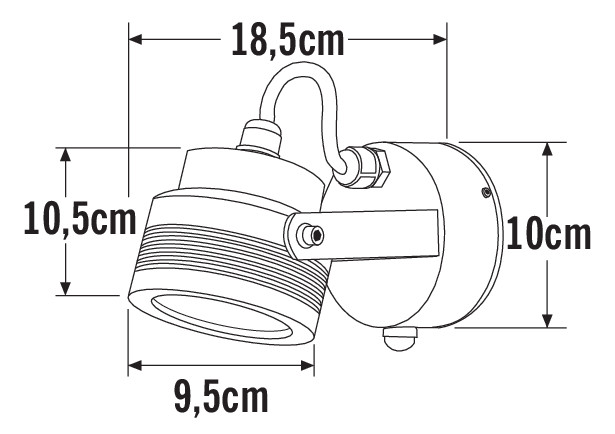 konstsmide Seinävalaisin ulko monza 7942-310 ip54 6x1w alu