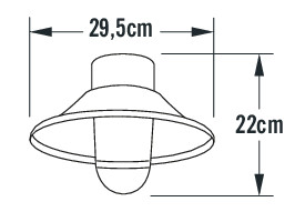 konstsmide Wall/ceiling luminaire vega 552-750 ip44 8w bl