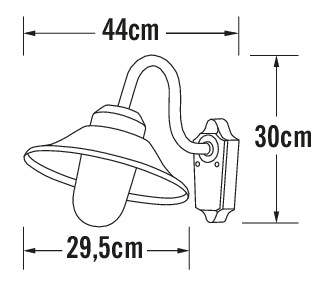 konstsmide Seinävalaisin ulko vega 564-750 ip44 8w mu