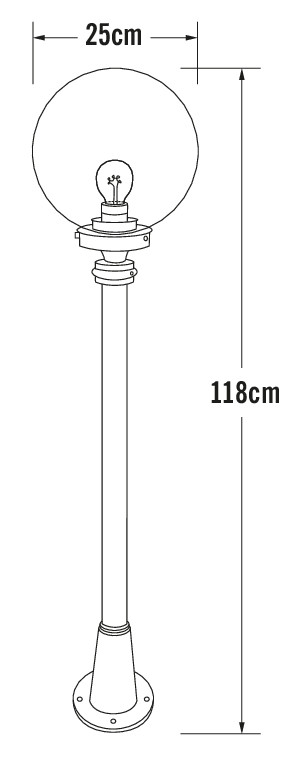 konstsmide Pihapiirivalaisin orion 498-250 ip44 e27 va