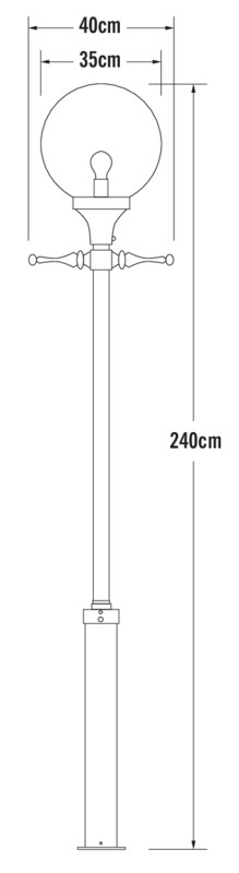 konstsmide Pihapiirivalaisin orion 468-250 ip23 e27 va