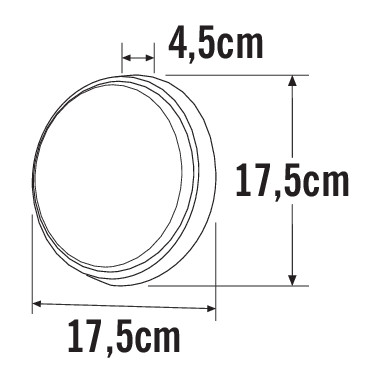 konstsmide Wall/ceiling luminaire cesena 7974-250 ip54 10w wh