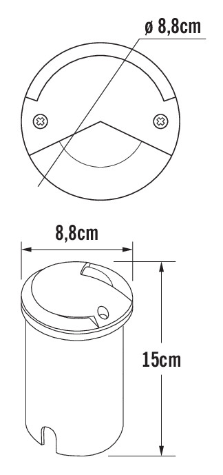 konstsmide Maavalaisin maavalo 7967-310 ip65 3w rst