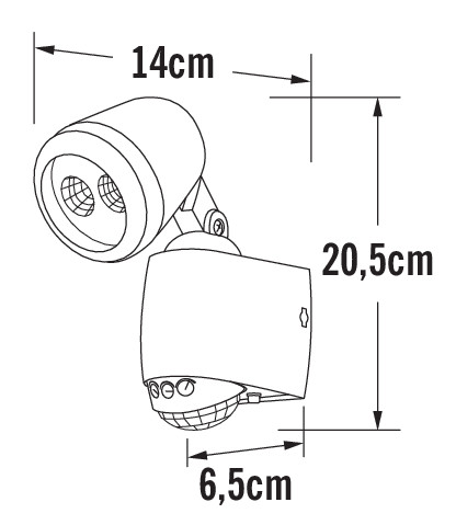 konstsmide Seinävalaisin ulko prato 7693-750 ip44 2x0,5w mu