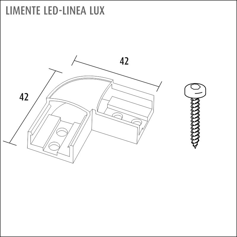 limente Led-light rail led-linea40lux 57w 3000k al