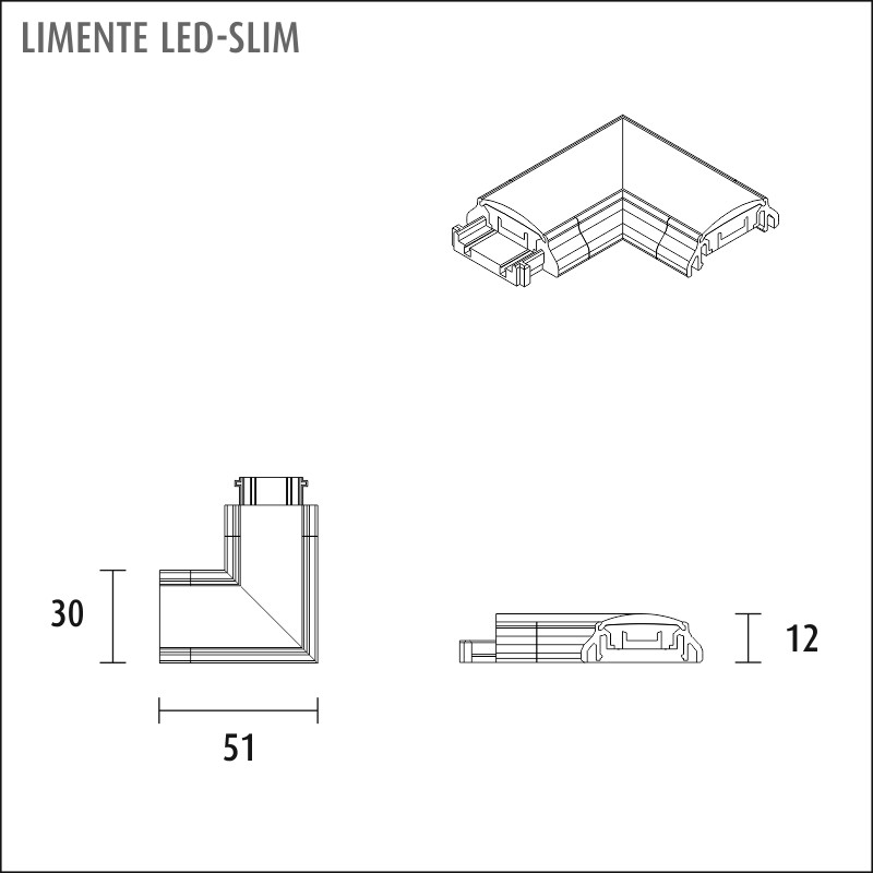 limente Led-light rail led-slim kulmapalatx4 3000k al