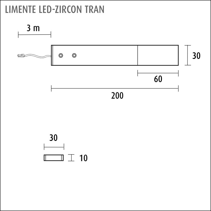 limente Led-light rail led-zircon-tran 2x4,9w 4000k a