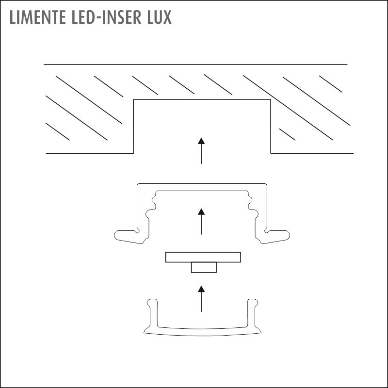 limente Led-list led-inser20lux 28w 3000k al
