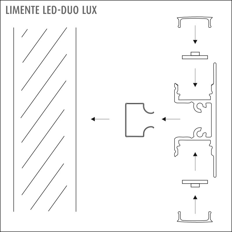 limente Led-light rail led-duo20lux 28w 3000k al va