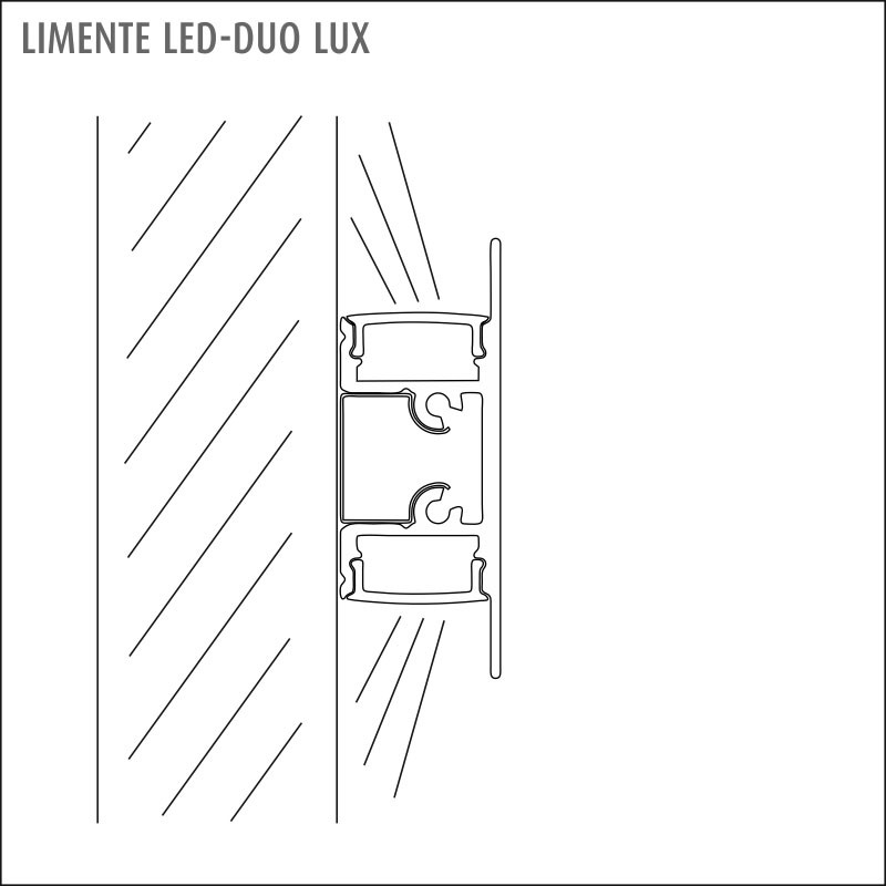 limente Led-light rail led-duo40lux 57w 3000k al va