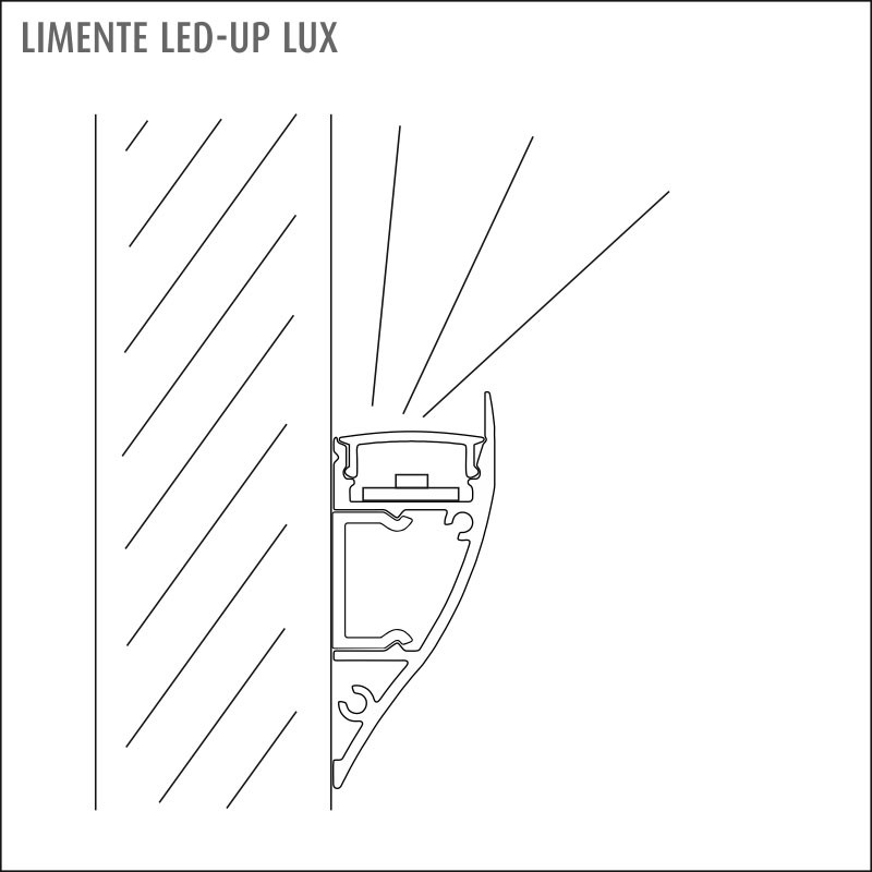 limente Led-light rail led-up40lux 57w 3000k al mu