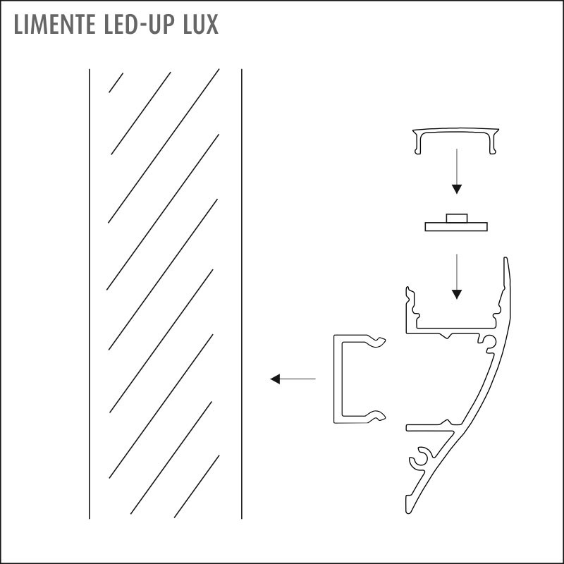limente Led-light rail led-up40lux 57w 4000k al mu
