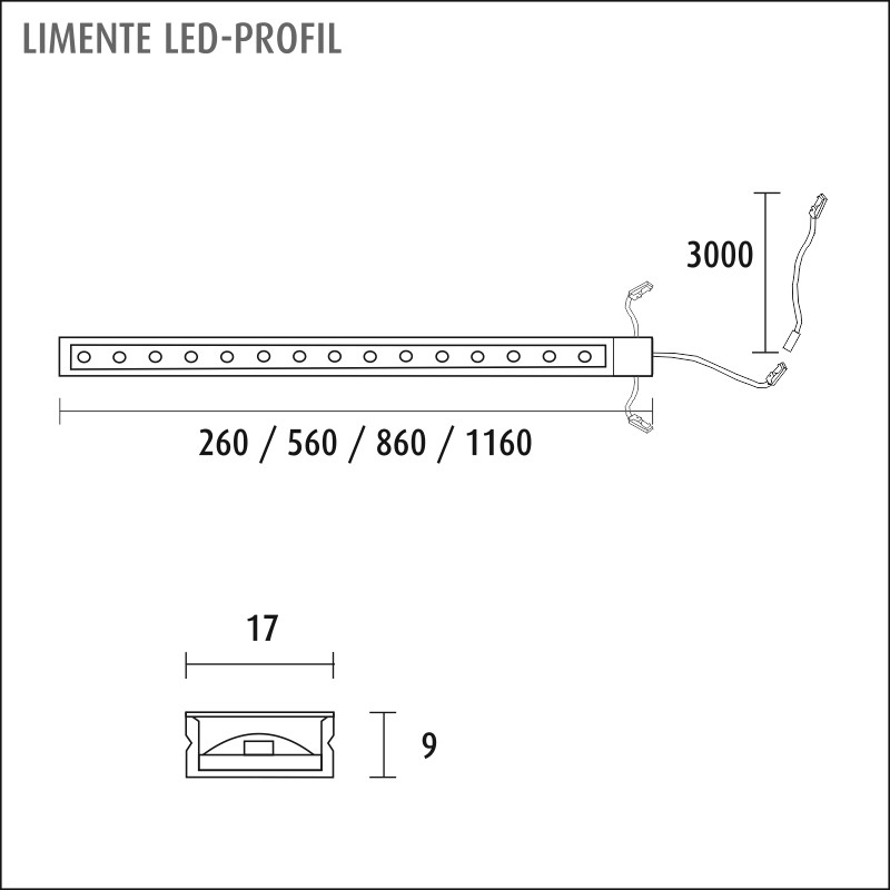 limente Spotlight led-profil 146 lux 4000k 30w