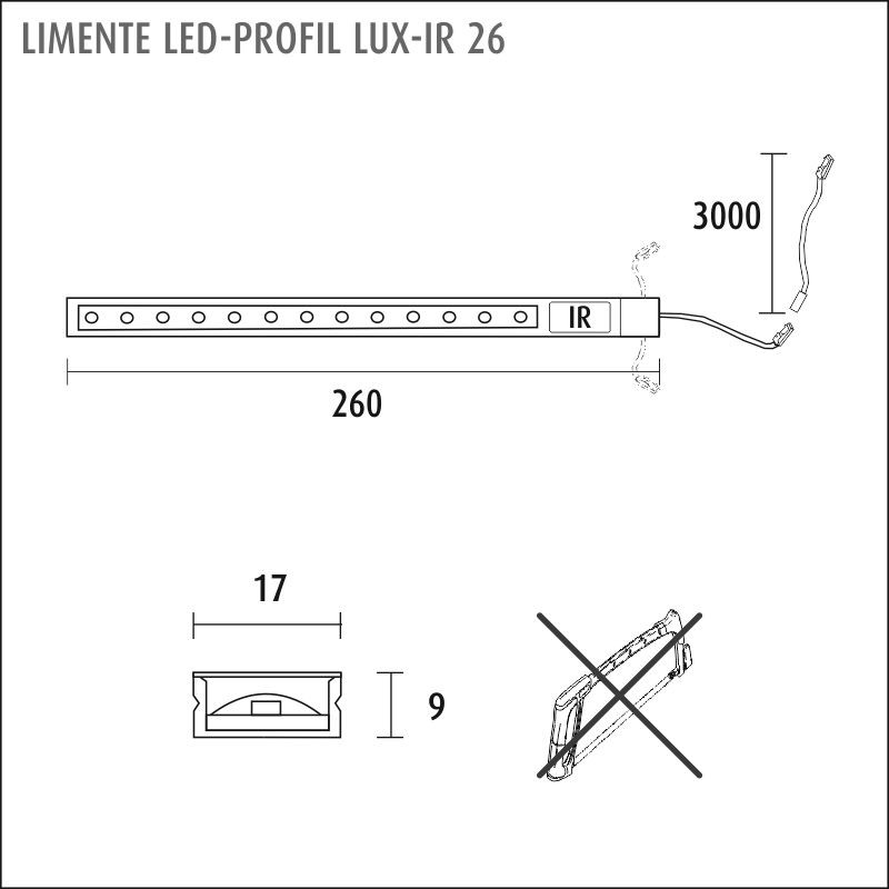 limente Spotlight led-profil 26 lux-ir 4000k 5w