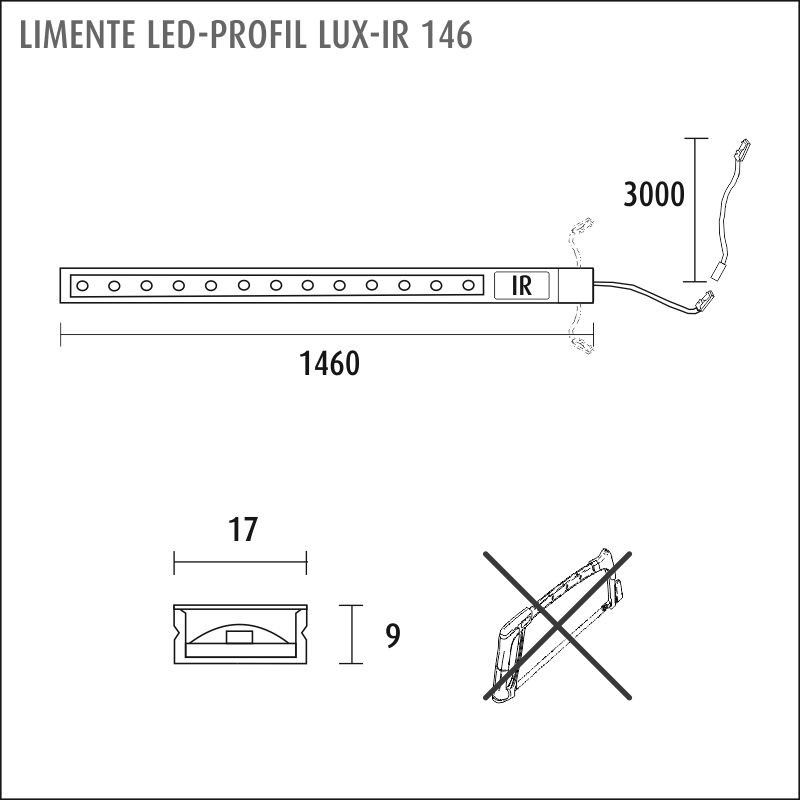 limente Spotlight led-profil 146 lux-ir 4k 30w