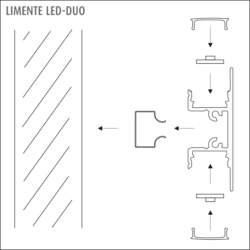 limente Valoprofiili/-nauha duo20com 24w 4k bl