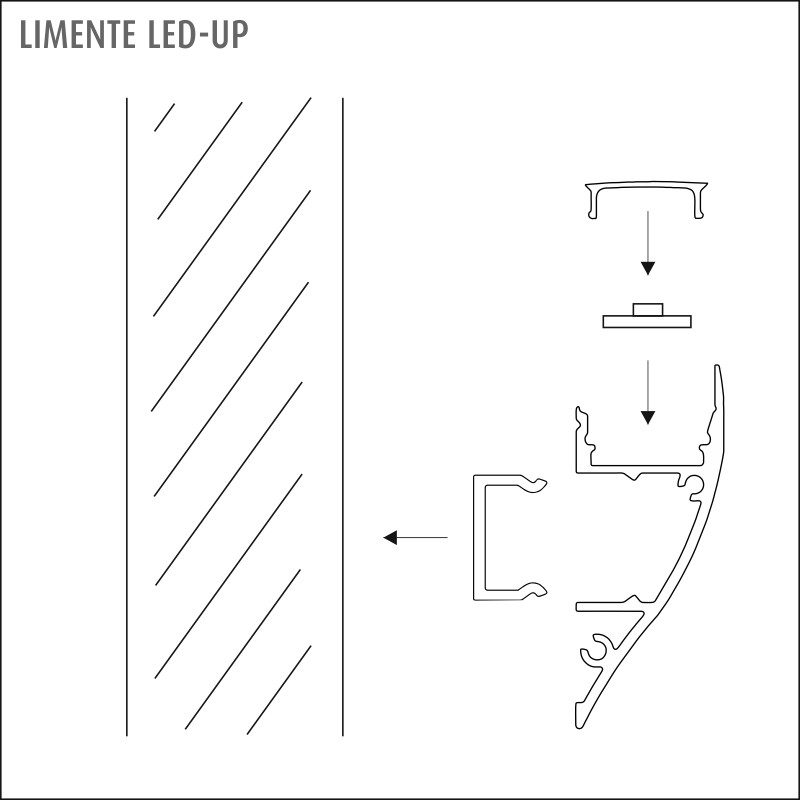 limente Led-list led-up40com 45w 4000k al wh