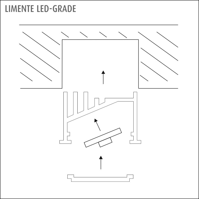 limente Led-light rail led-grade40com 45w 4k al
