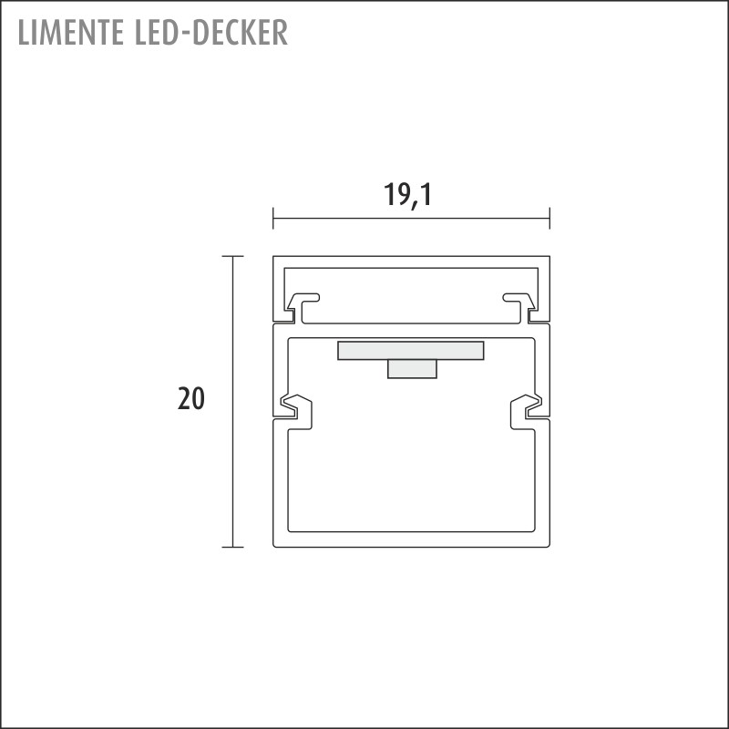 limente Led-light rail led-decker40 45w 4000k al