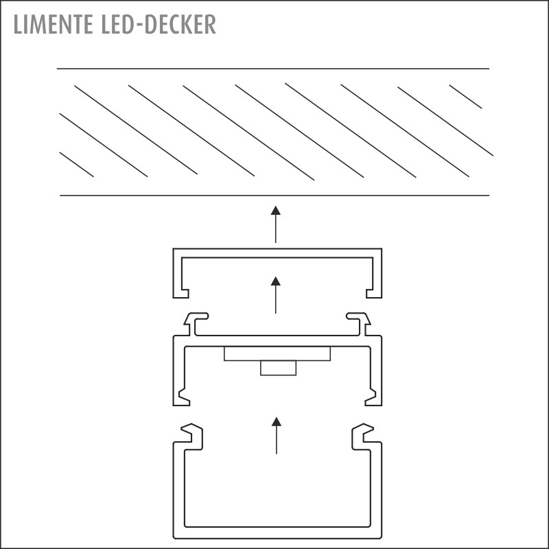 limente Led-light rail led-decker20lux 28w 4000k al