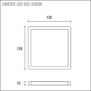 limente Downlight led-dsc-06dim 6w 3/4/6k va/mu