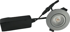 nordtronic Downlight low profile eco ip54 440lmeco 6w 3k gy round