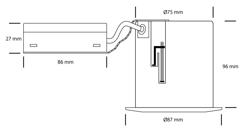 nordtronic Downlight quick install high ip44 7,5w30 ba 96mm r nolight