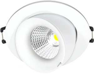 nordtronic Downlight velia pro ip44 9w2,7k650lm tilt mwhround