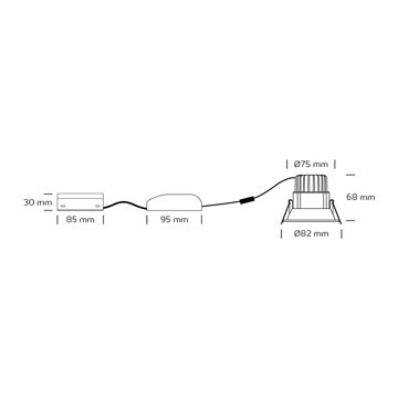 nordtronic Downlight velia ip44 10,9w 830lm 4k wh round