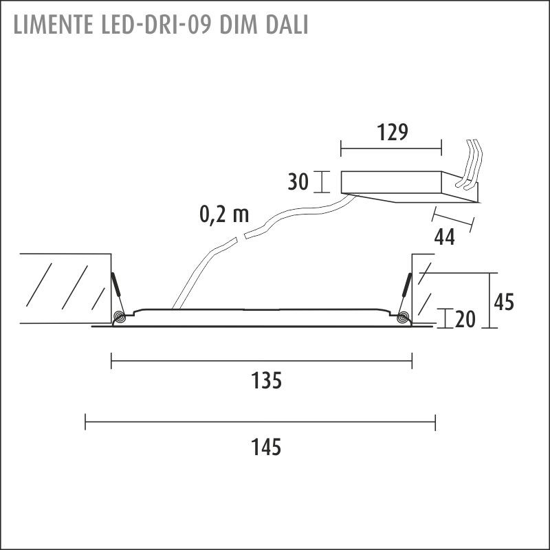 limente Downlight led-dri-09 dali 9w 4000k va